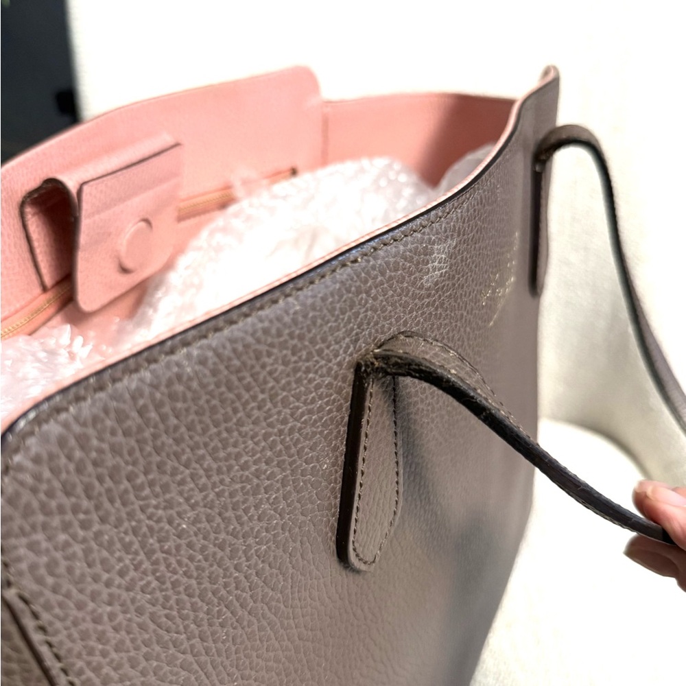 Gucci Authentic Large size Swing tote bag grey and pink leather - Picture 11 of 16